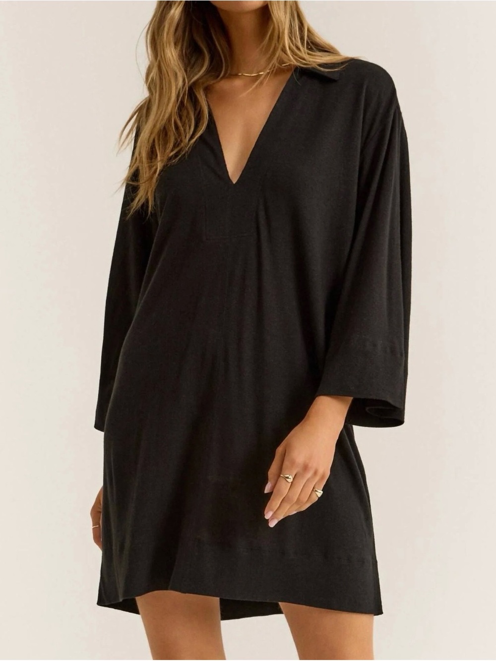 Z Supply Mallory Slub Cover Up in Black